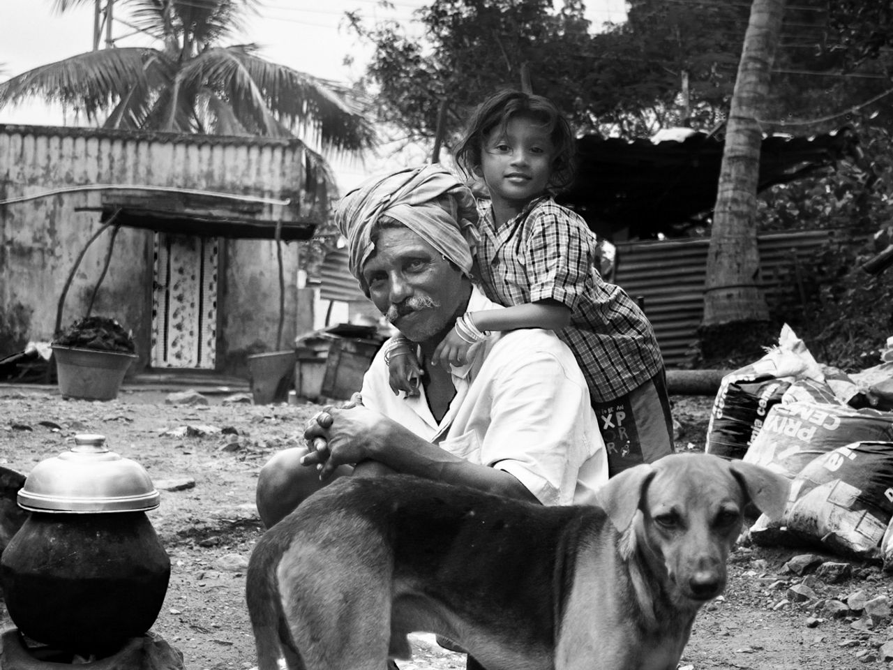 Three musketeers | Members of a family, Thiruvadisoolam village, Thriporur